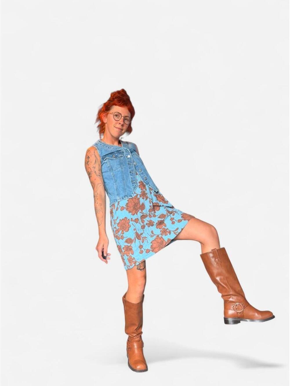 LOFT Women's Blue Dress - Picture 3 of 8